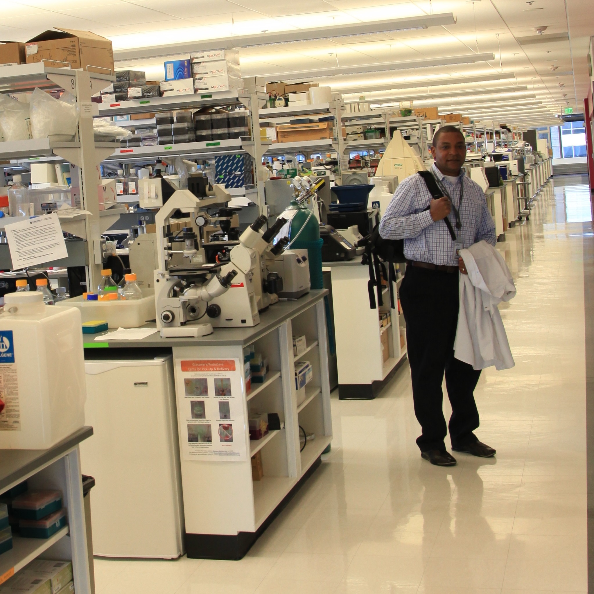 Dr. Kalume in his lab