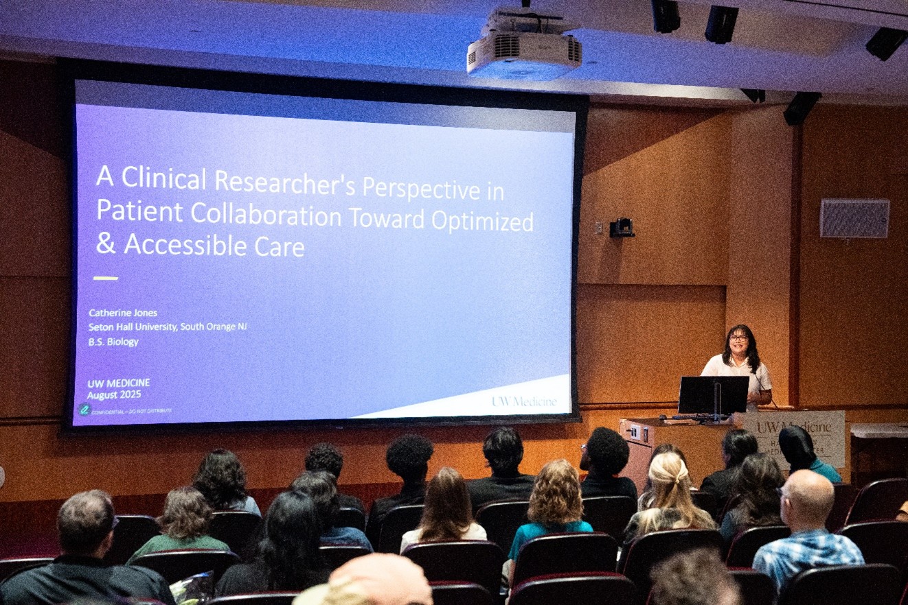 A person giving a presentation to a group of people