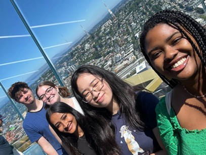 people on the space needle