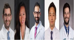 Headshots left to right - David J. Bonda, MD, Stephanie H. Chen, Imad S. Khan, Patrick Kim & Andrew J. Montoure, MD