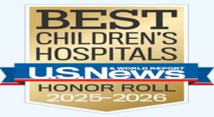 Seattle Children’s Hospital is ranked as one of top ten Best Children’s Hospitals in the Nation US news honor roll